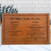 Typed Recipe Board Cutting Boards Battle Born Wood Shop 