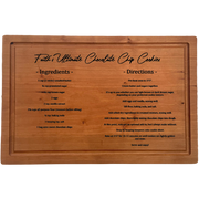 Typed Recipe Board Cutting Boards Battle Born Wood Shop 